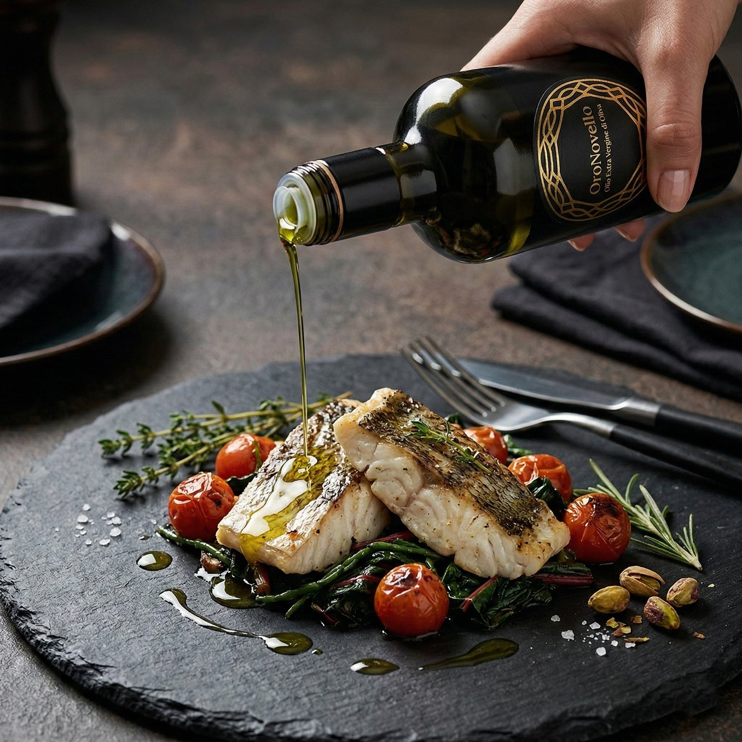 Olio Extravergine di Oliva “Oro Novello” in bottiglia di vetro da 750 ml