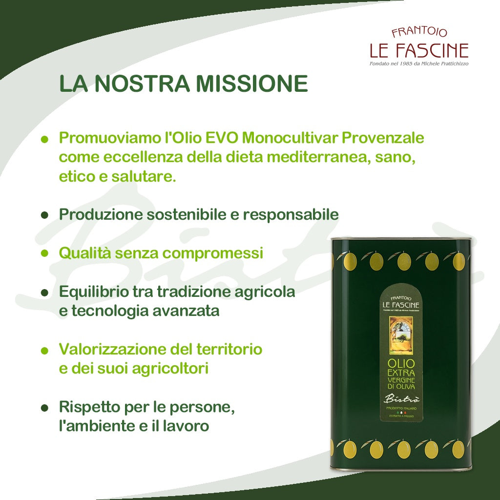 Olio Extravergine Di Oliva “Bistrò” In Lattina da 3 Litri