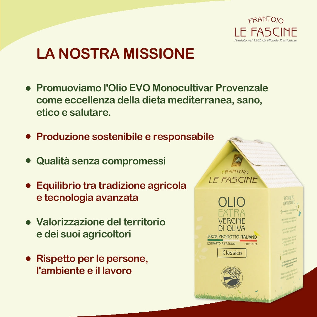 Extra Virgin Olive Oil “Classico Provenzale” in 3 Litre Bag In Box