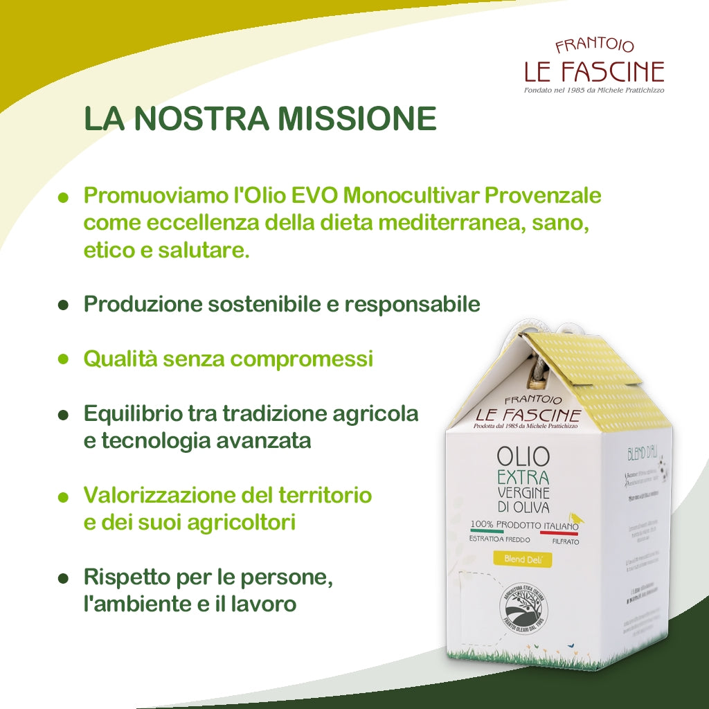 Olio Extravergine Di Oliva “Blend Delì” in Bag In Box da 3 Litri