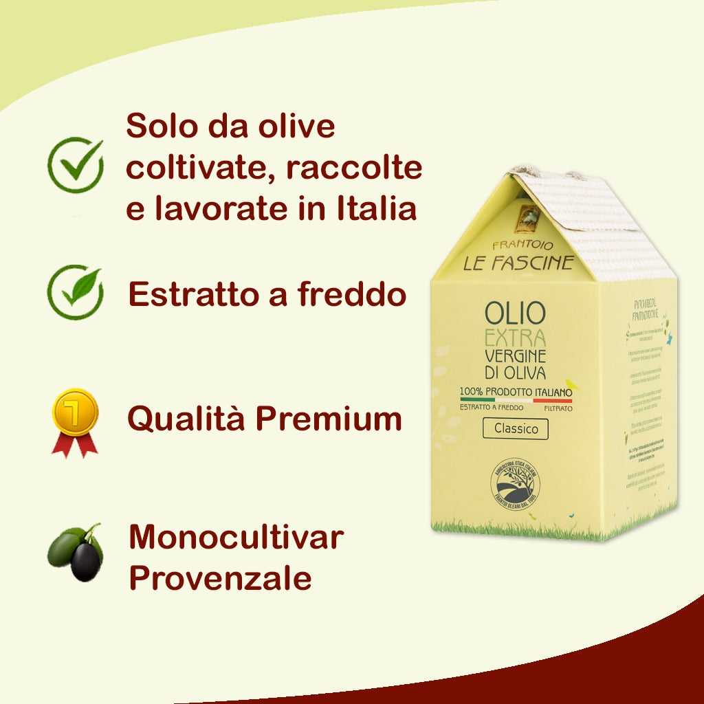 Extra Virgin Olive Oil “Classico Provenzale” in 3 Litre Bag In Box