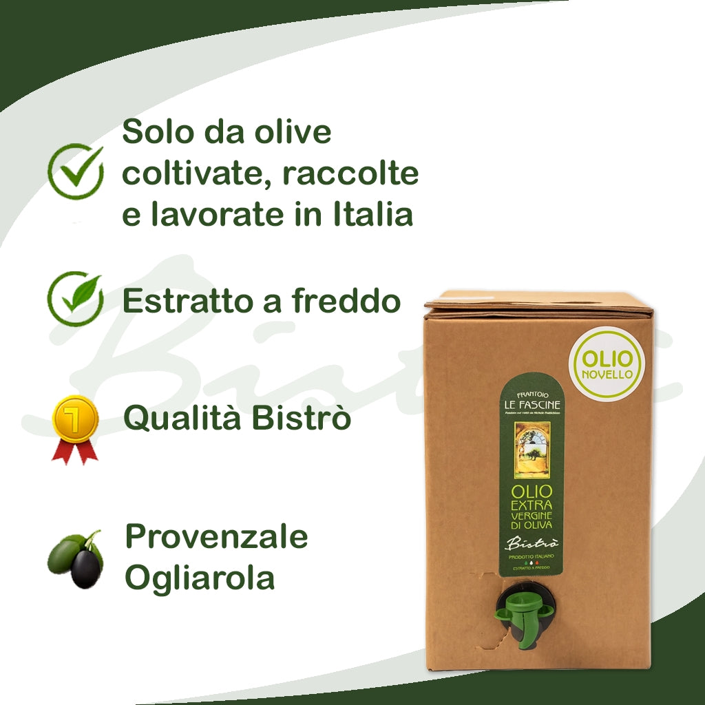 Olio Extravergine Di Oliva “Bistrò” in Bag In Box da 3 Litri