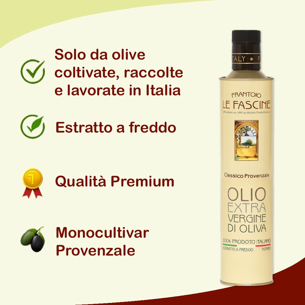 Classic Provencal Extra Virgin Olive Oil in 3 Bottles of 750 ml