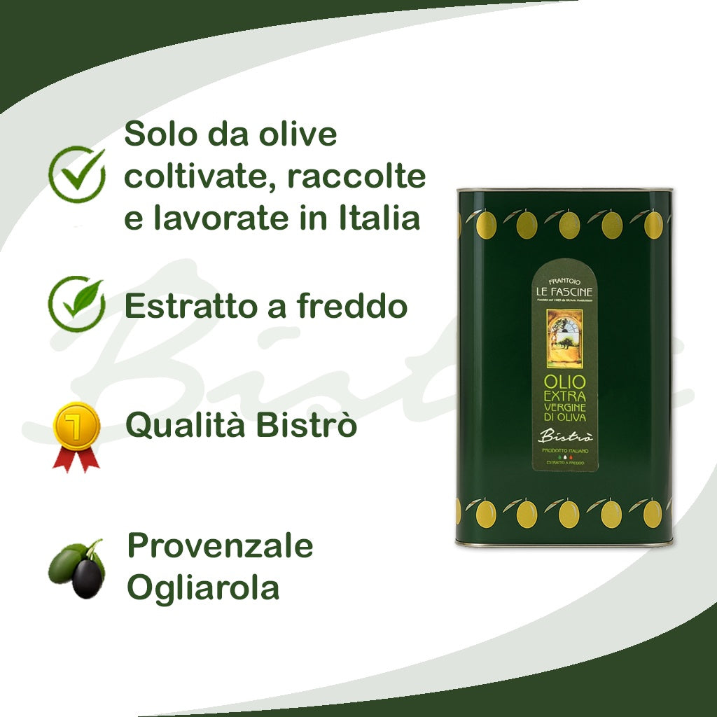 Olio Extravergine Di Oliva “Bistrò” In Lattina da 3 Litri