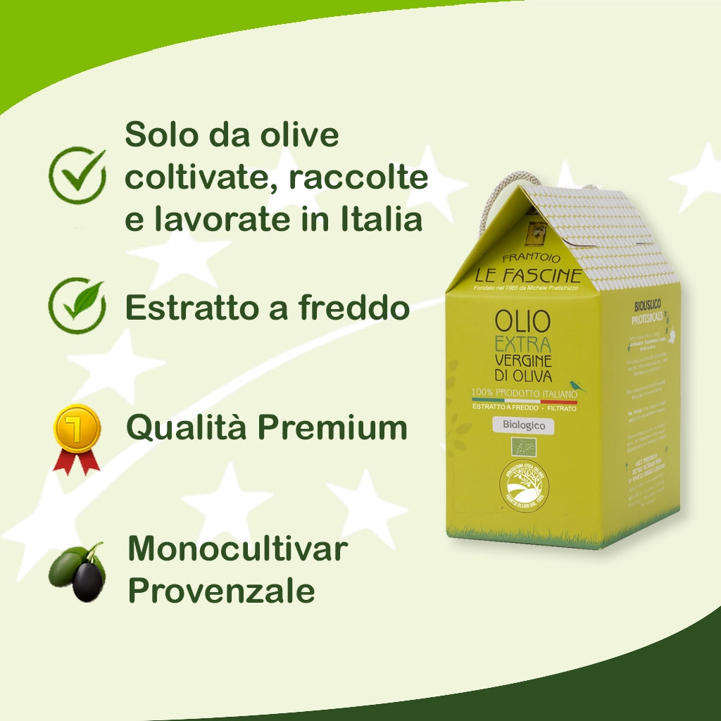 Olio Extravergine Di Oliva “Biologico” in Bag In Box da 3 Litri