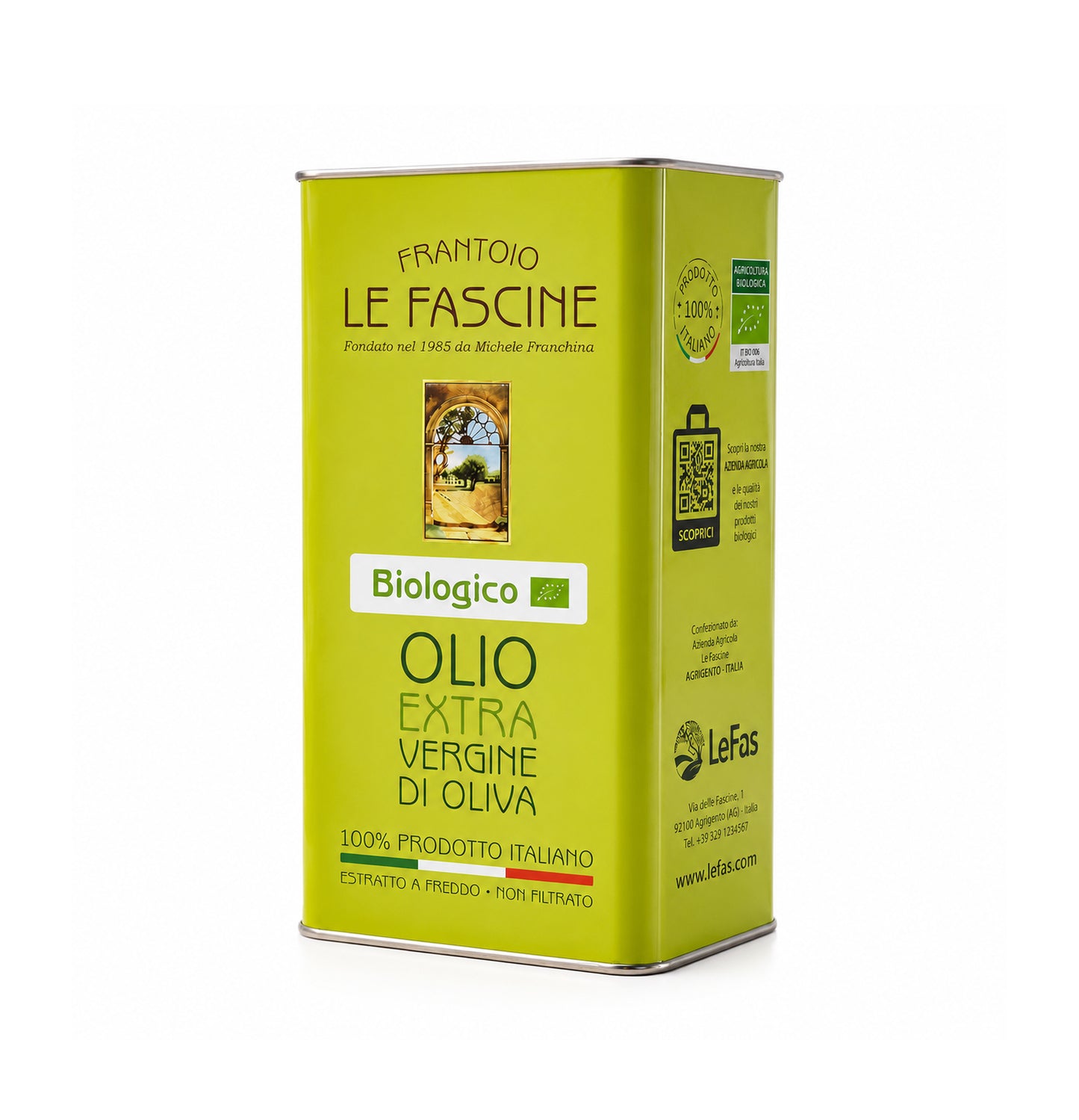 Organic Extra Virgin Olive Oil In 5 Litre Can